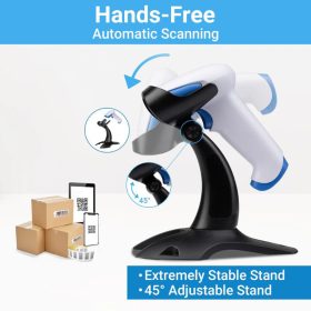   Tera HW0002 2D-Kabelloser Barcode-Scanner – mit Bluetooth, 2,4G und USB-Konnektivität