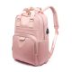 J.Qmei Laptop-Rucksack mit USB-Anschluss (Rosa)