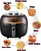 Nineshield Konvektionsofen mit rotierender Klinge, Airfryer, 8l, 1500 W, schwarz