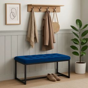   Wyn-Bank, für das Esszimmer, für das Ende des Bettes, königsblauer Samt