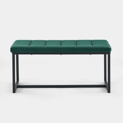Wyn Bank, für das Esszimmer, für das Ende des Bettes, dunkelgrüner Samt