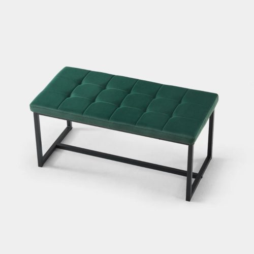 Wyn Bank, für das Esszimmer, für das Ende des Bettes, dunkelgrüner Samt