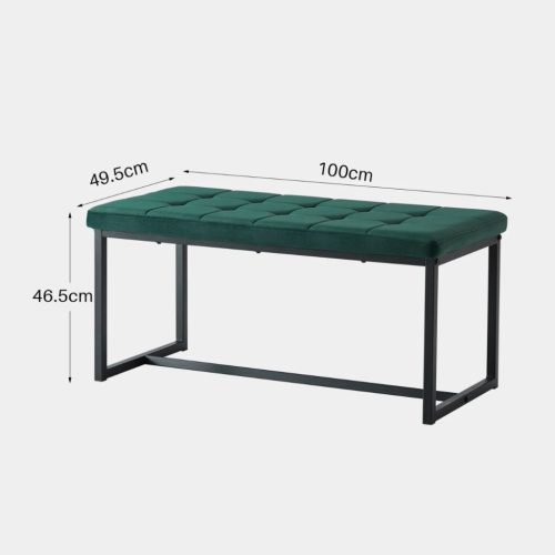 Wyn Bank, für das Esszimmer, für das Ende des Bettes, dunkelgrüner Samt