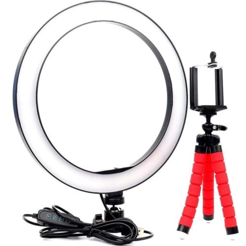 MakeUp&Liven LED-Ringlicht mit Ständer (25 cm)