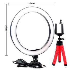 MakeUp&Liven LED-Ringlicht mit Ständer (25 cm)