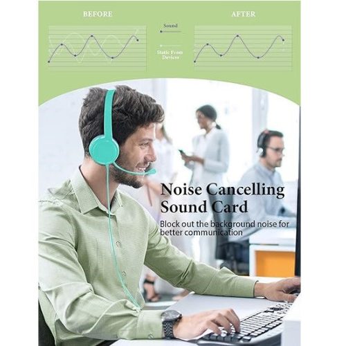 Mpow Kinder-Headset (Mint-Lila)
