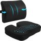 Blux Memory Foam Sitzkissen und Lordosenstütze Set – Ergonomischer Komfort für Zuhause, Büro und Auto – Schwarz