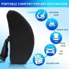 Blux Memory Foam Sitzkissen und Lordosenstütze Set – Ergonomischer Komfort für Zuhause, Büro und Auto – Schwarz