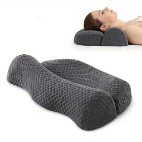   Blux Orthopädisches Nackenkissen aus Memory-Schaum – Grau, mit waschbarem Bezug
