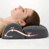 Blux Orthopädisches Nackenkissen aus Memory-Schaum – Grau, mit waschbarem Bezug