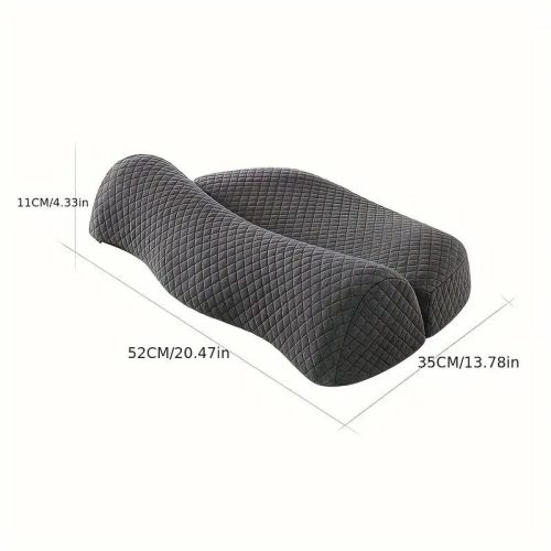 Blux Orthopädisches Nackenkissen aus Memory-Schaum – Grau, mit waschbarem Bezug