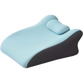   Blux Komfortables Memory Foam Ruhekissen für Bauchschläfer – 42×60×23 cm – Hellblau
