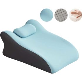   Blux Komfortables Memory Foam Ruhekissen für Bauchschläfer – 42×60×23 cm – Hellblau