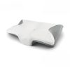 Blux Ergonomisches Nacken- und Schlafkissen aus Memory-Schaum in Schmetterlingsform – 56×32×10 cm, Grau – Weiß
