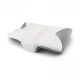 Blux Ergonomisches Nacken- und Schlafkissen aus Memory-Schaum in Schmetterlingsform – 56×32×10 cm, Grau – Weiß