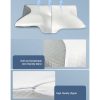 Blux Ergonomisches Nacken- und Schlafkissen aus Memory-Schaum in Schmetterlingsform – 56×32×10 cm, Grau – Weiß
