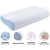 Blux Orthopädisches Nackenkissen aus Memory-Schaum – Hypoallergen, mit waschbarem Bezug, 55×35 cm, Weiß - Blau
