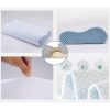 Blux Orthopädisches Nackenkissen aus Memory-Schaum – Hypoallergen, mit waschbarem Bezug, 55×35 cm, Weiß - Blau