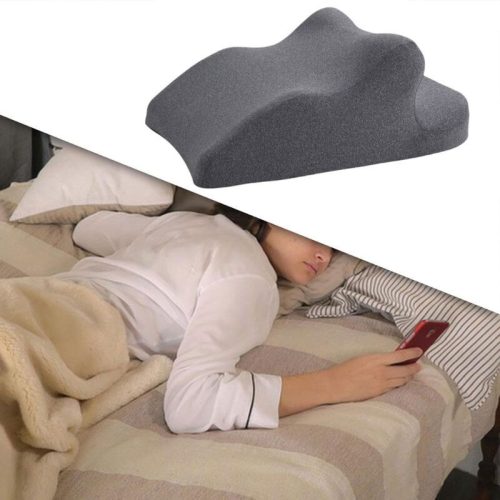 Blux Memory Foam Multifunktions-Stützkissen – Zur Rückenunterstützung, Entspannung und Verwendung auf dem Bauch (65×46×26 cm, Dunkelgrau)