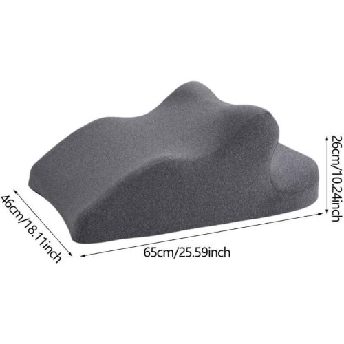 Blux Memory Foam Multifunktions-Stützkissen – Zur Rückenunterstützung, Entspannung und Verwendung auf dem Bauch (65×46×26 cm, Dunkelgrau)