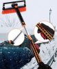 Andeman 3-in-1 Auto-Teleskop-Schneebesen mit Schaber und Eiskratzer (kurz)