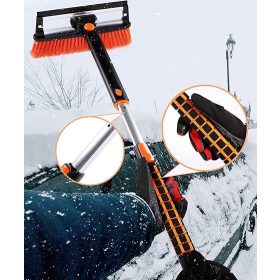   Andeman 3-in-1 Auto-Teleskop-Schneebesen mit Schaber und Eiskratzer (kurz)