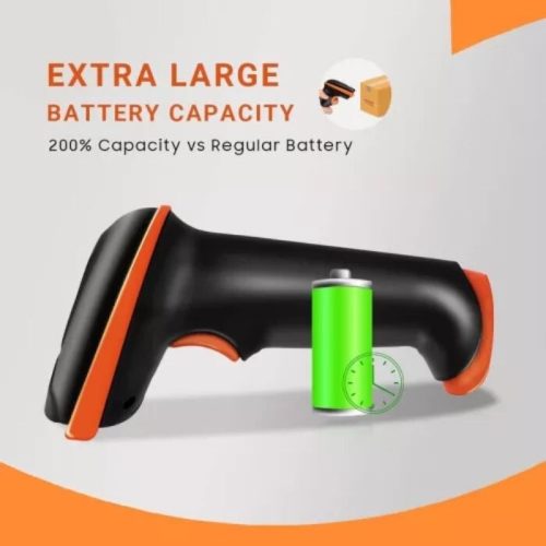 Tera 5100 1D V6. 0Kabelloser Barcode-Scanner mit Halterung – Orange