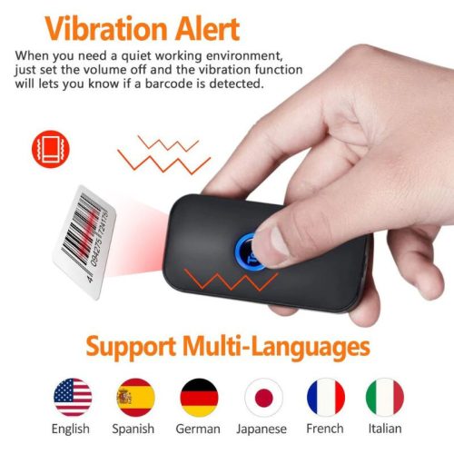 Tera 5200C Mini-Laser-1D-Bluetooth-Barcodescanner – Kabellose, USB- und 2,4-GHz-Verbindung, große Reichweite und Speicherkapazität