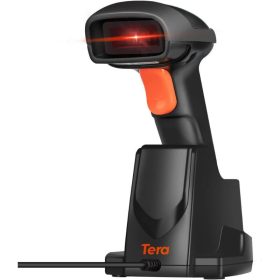   Tera 6100 kabelloser 1D-Laser-Barcodescanner mit USB-Ladestation, 300 Scans/Sek., 100 m Reichweite