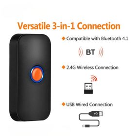   Tera 1100 Tragbarer Barcode-Scanner – 1D/2D, QR-Code, USB, Bluetooth, kabellos