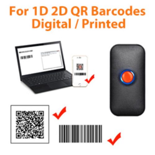 Tera 1100 Tragbarer Barcode-Scanner – 1D/2D, QR-Code, USB, Bluetooth, kabellos