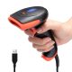 Tera 1861 1D CCD Kabelgebundener Barcode-Scanner – USB Plug & Play, schneller und präziser Scanner mit stoßfester Silikonhülle
