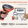 Tera 1861 1D CCD Kabelgebundener Barcode-Scanner – USB Plug & Play, schneller und präziser Scanner mit stoßfester Silikonhülle