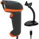 Tera D5100Y-Z Kabelgebundener 1D2D-Barcodescanner mit Ständer – IP65 staub- und wasserdicht, Plug & Play – Orange