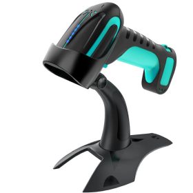   Tera 8100 1D/2D/QR Kabelloser Barcode-Scanner – Mit Bluetooth- und USB-Anschluss, große Reichweite – Blau