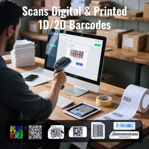 Tera D5100 Blue 2D Wireless Barcode Scanner – Schnelles und präzises Scannen