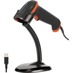   Tera L5100Y-Z USB-Laser-1D-Barcodescanner mit Ständer – IP65 staub-, stoß- und wasserfest