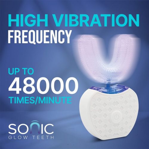 SonicGlow Elektrische Zahnbürste – U-förmiger Silikonkopf, sanfte Reinigung für empfindliche Zähne