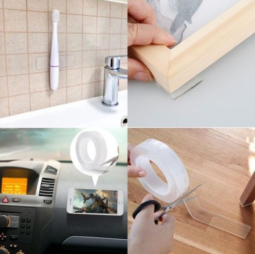 NanoGrip Doppelseitiges Klebeband Set 3m - 5 Stück