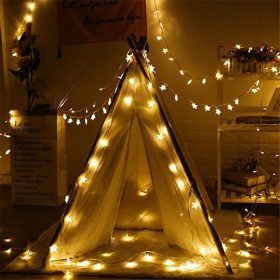   LED-Sternenlicht, sternförmig, wunderschönes, fantastisches Licht, 6m (warm/weiß)