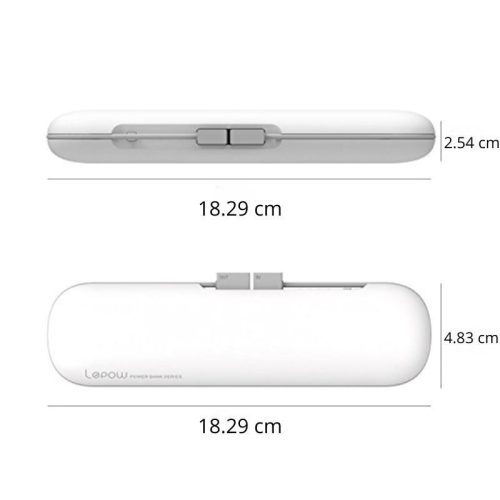 Lepow Simplicity Tragbarer Akku, 7800 mAh, Weiß