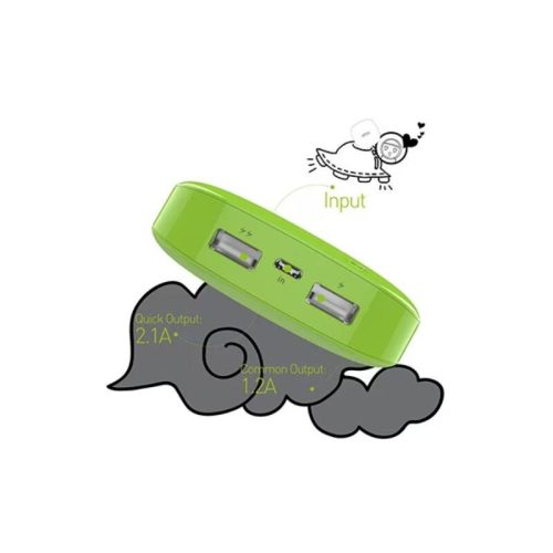 Lepow Moonstone Tragbarer Akku, 3000 mAh, Grün