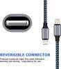 iPhone-Ladegerät aus geflochtenem Nylon, 2Stück: 2m (Tiefblau und Schwarz)