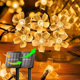   InnooTech Kirschblüten-LED-Lichterkette, 5Meter, solarbetrieben, warmweiß