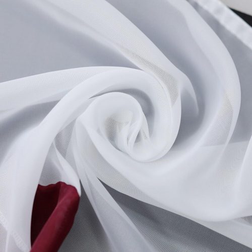 Joyswahl Flächenvorhang – Weiß mit burgunderfarbenen Streifen (120 x 45 cm)