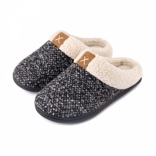 Ultraideas Memory Foam Winter Mum Größe 44-45 (Schwarz-Weiß)