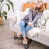 Ultraideas Memory Foam Winter Mamus Größe 46/47 (Schwarz-Weiß)