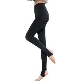   Yulaixuan Damen-Strumpfhose ohne Fuß, 2Stück (Schwarz-Grau)
