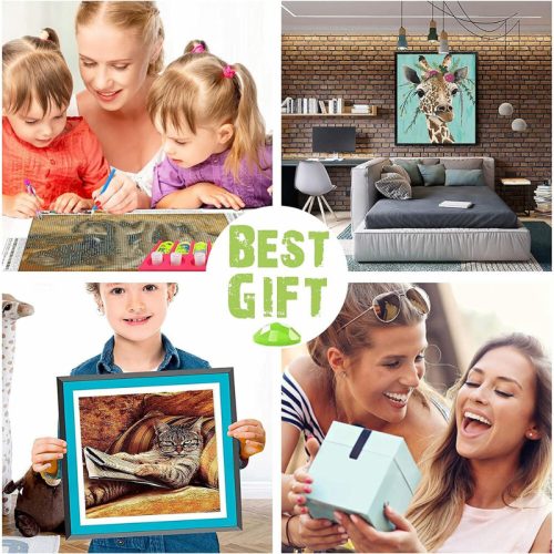 Bshop Diamantmalerei mit Pferdemuster 30 x 30 cm