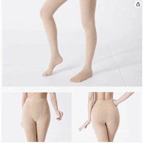 Yulaixuan Blickdichte Damenstrumpfhose 3 Stück (Nude)
